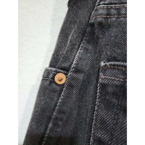 Levi’s 505 Jeans Men’s 36x36 Black Regular Fit Straight Leg Vintage - Picture 9 of 10